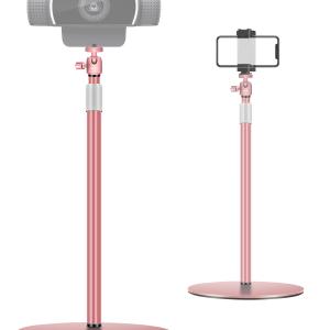 Nycetek Webcam Stand, Light Stand Tripod with 360° Rotatable Ballhead for DSLR Camera, Ring Light, Webcam, Desktop Tripod for Video Recording, Shooting, Game Streaming, YouTube - 副本